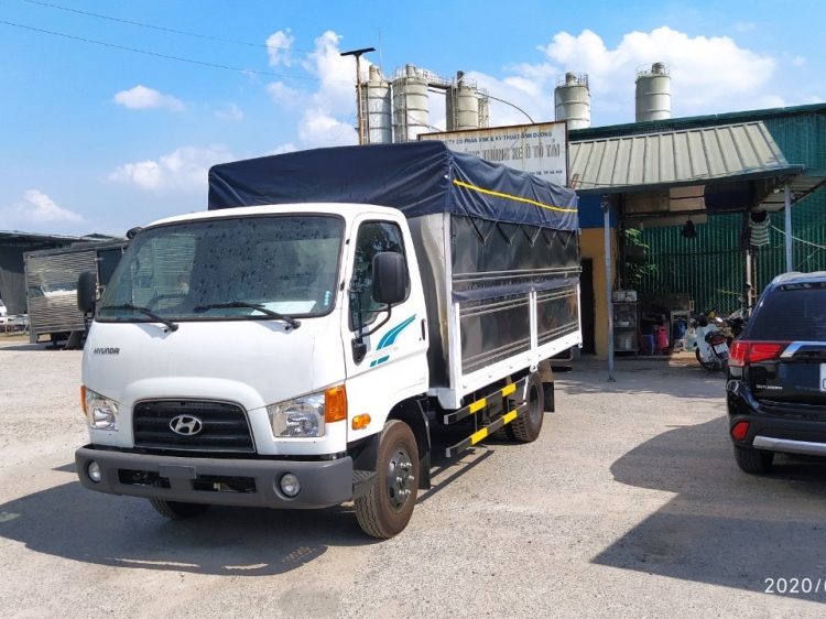 xe hyundai tải 3.5 tấn New Mighty 75s thùng bạt dài 4m5